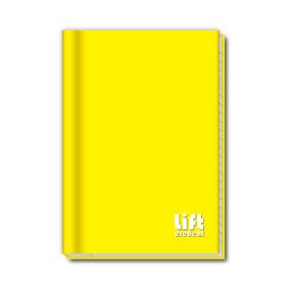 Caderno Credeal Brochura Costurado Capa Dura Lift Amarelo 48 Fls 5 Unid