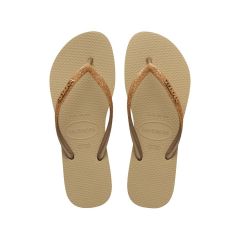 Sandália Havaianas Slim Glitter Ii Areia/Dourado Claro 41/42 1 Par