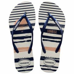 Sandália Havaianas Slim Nautical Branco/Marinho/Branco 37/38 1 Par